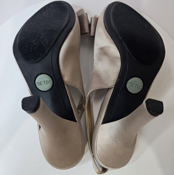 ⭐️40% off⭐️ Me Too Jade Satin Heels in Champagne Color - Picture 11 of 11